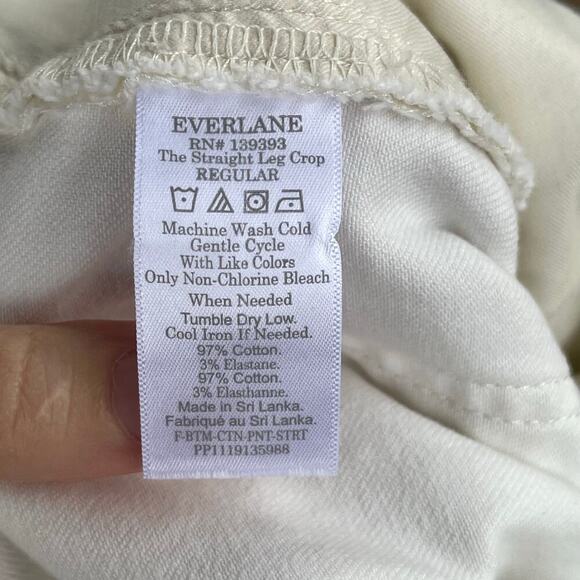 Everlane Women's The Straight Leg Crop Jeans White Size 16 Regular - Picture 11 of 11
